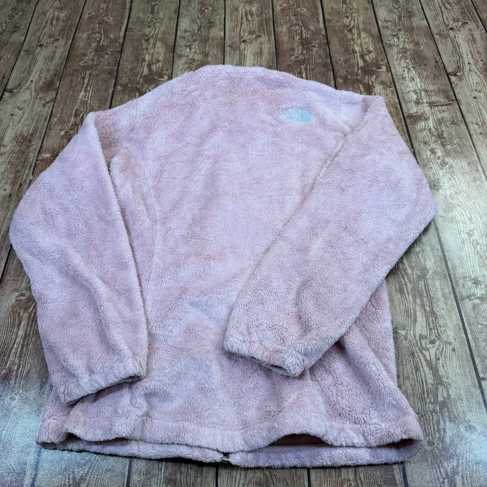 The North Face Osito Fleece Jacket Girls Large Pink Full Zip Fuzzy Soft